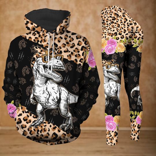 Discover Dinosaur Hoodie And Legging, Floral Trex Shirt, Leopard Dino