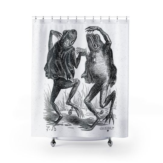 Discover Dancing Frogs Jazzault Shower Curtain, Vintage Goblincore Decor