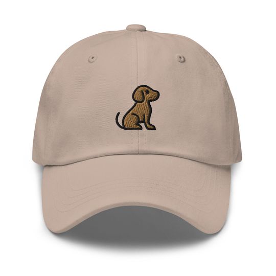 Discover Puppy Embroidered Dad Hat, Unisex Adjustable Baseball Cap