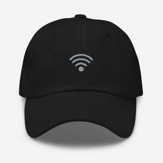 Discover WiFi Symbol Dad Hat - Embroidered Unisex Adjustable Baseball Cap