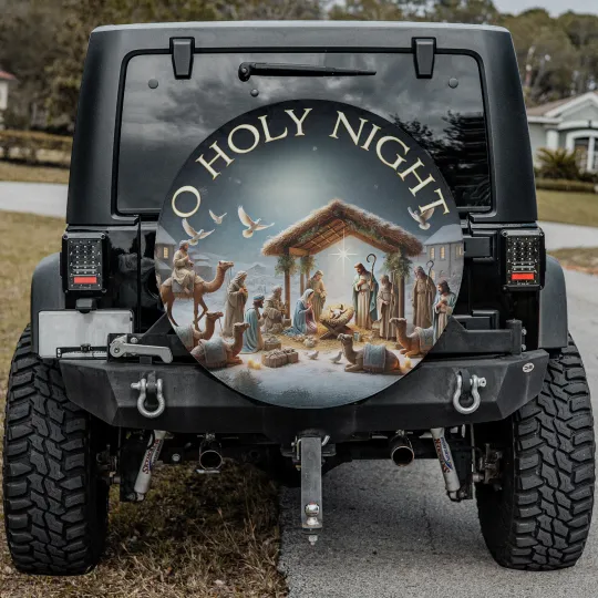 Discover The Birth Of Jesus Spare Tire Cover For Truck, the birth of god spare tire cover
