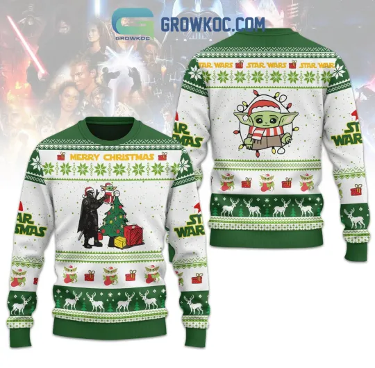 Discover Starr Warss Babyy Yodaa Merry Christmas Ugly Sweater, Unisex All Size