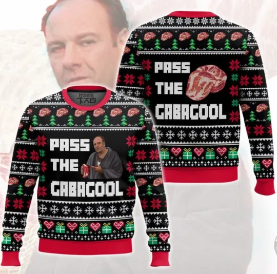 Discover BG The Sopranos “Pass The Gabagool” Christmas Ugly Sweater