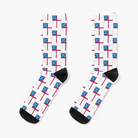 Discover Episcopalian Church Shield Logo Socks