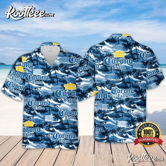 Discover Corona Sea Island Pattern Beer Loves Hawaiian Shirt