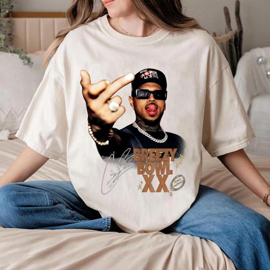 Discover Vintage Chris Brown Middle Finger Shirt, Vintage Chris Brown Breezy Bowl XX Shirt