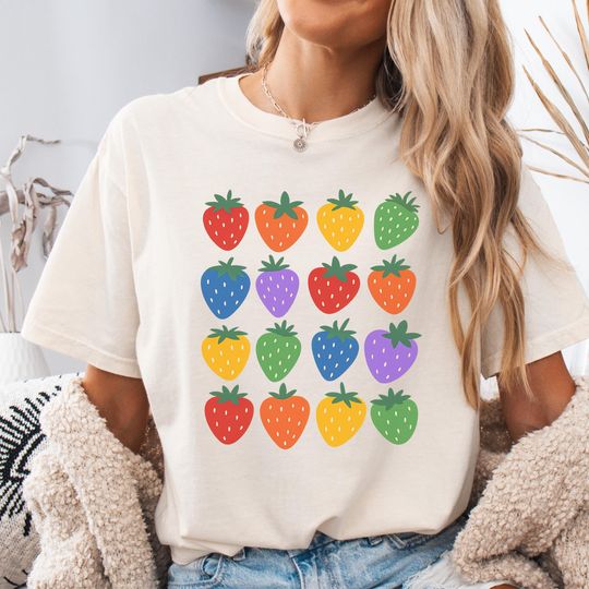 Discover LGBTQ Pride Shirt, Rainbow Pride Tee, Strawberry Trans Rights, LGBTQ Gift