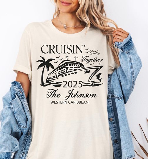 Discover Cruisin Together 2025 Shirt, Matching Cruise Vacation T-Shirt
