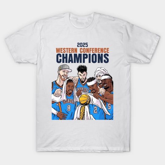 Discover OKC Basketball 2025 Western Conference Champs - Okc Thunder - T-Shirt