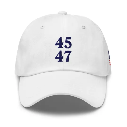 Discover White 45 47 Hat Trump Low Profile Adjustable Baseball Cap Embroidered