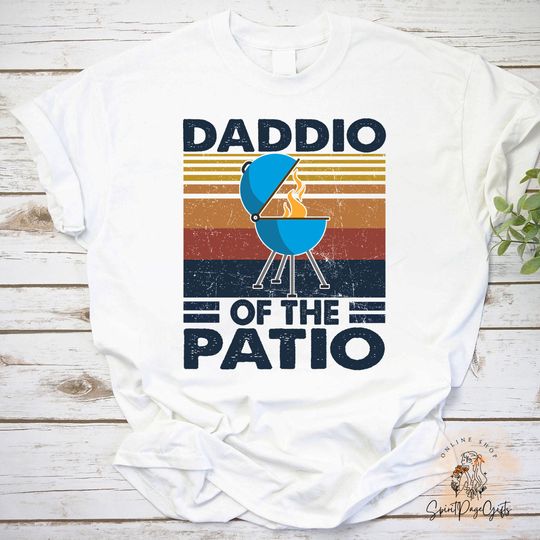 Discover Daddio Of The Patio Unisex Vintage T-Shirt, BBQ Shirt, Barbecue Shirt