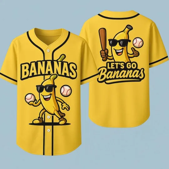 Discover New Savannah Bananas Jersey Yellow Funny Baseball Sports Full Size TMB5217