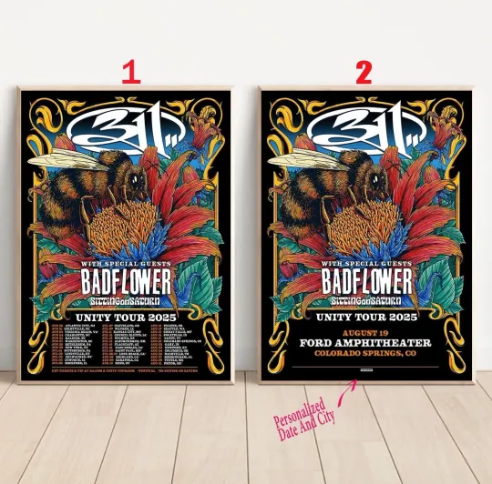 Discover Custom 311 Band Unity Tour 2025 Poster