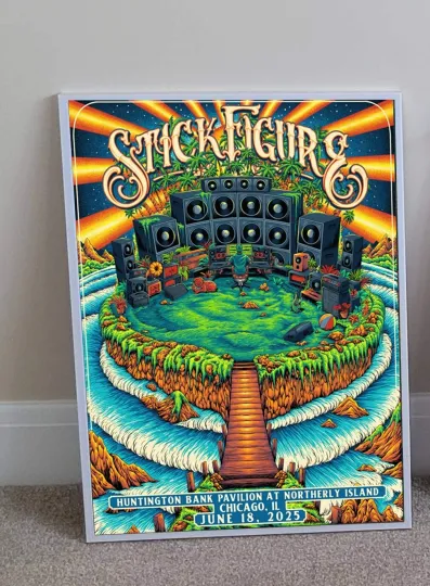 Discover Stick Figure at Huntington Bank Pavilion in Chicago IL on June 18, 2025 Poster