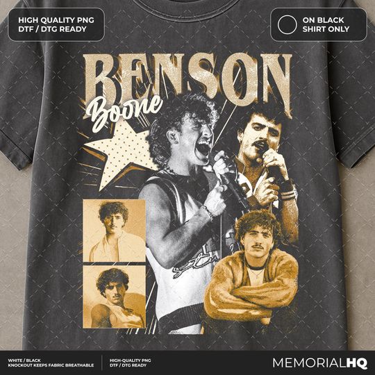 Discover Vintage Benson Boone America Heart Tour Shirt
