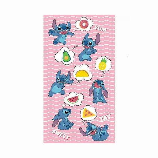 Discover Stitchh Yummy Beach Towel, Funny Disneyyy