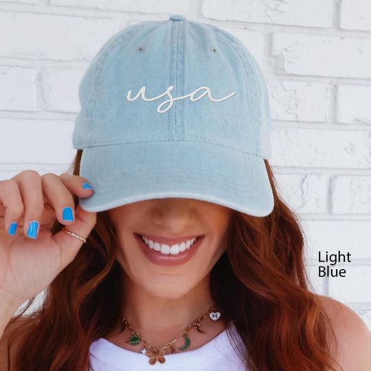 Discover Embroidered USA Patriotic Hat ,July 4th Hat Embroidered Denim Hat