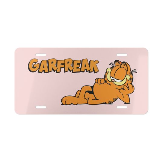 Discover GarFREAK orange cat garfield License Plates