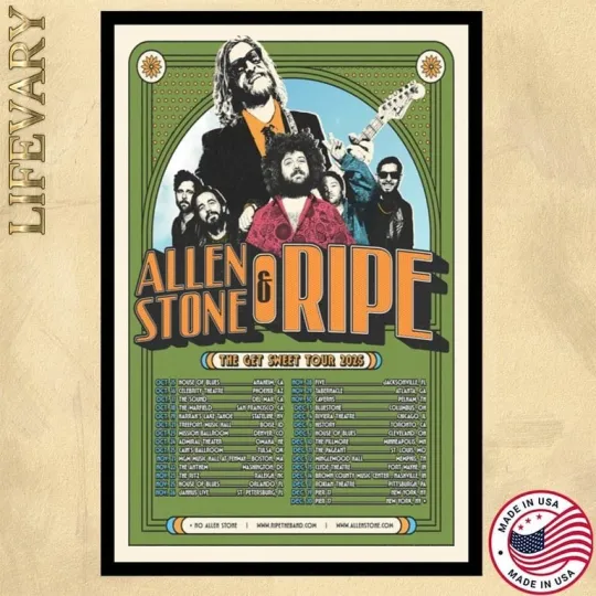 Discover Allen Stone The Get Sweet Tour 2025 Poster