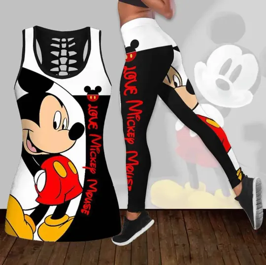 Discover Mickeyy mouse Womens  Disneyyy Tank Top Legging Set Outfit