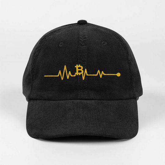 Discover Bitcoin Heartbeat Embroidered Hat, Crypto Currency Embroidery Vintage Hat