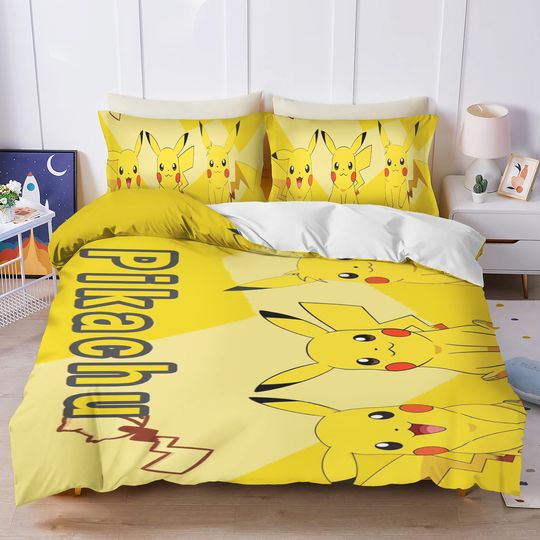 Discover Poket mons Pika 3D Children'S Printed ​Bedding Set
