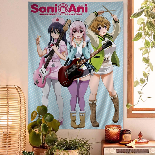 Discover Super Sonico Hippie Wall Hanging Tapestries