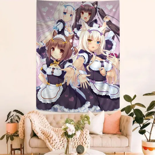 Discover Anime Nekopara Movie Sticky DIY Wall Tapestry