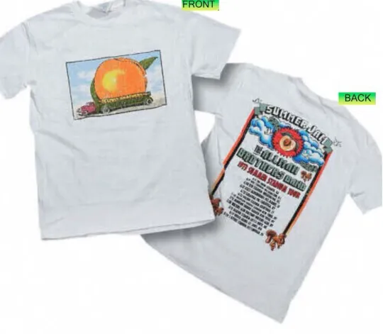 Discover Allman Brothers EAT A PEACH 73 Summer Tour Tee T-shirt