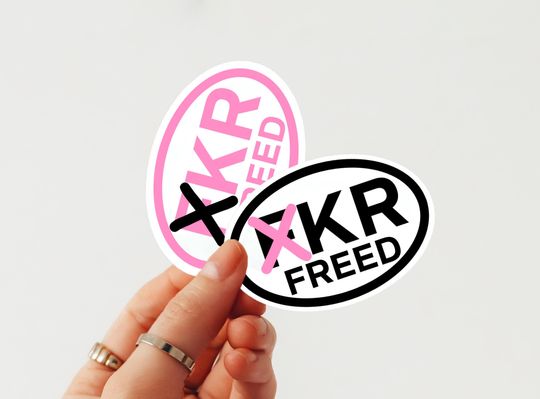 Discover Karen Read FREED Vinyl Sticker, KR Freed, Karen Read Verdict Oval Decal