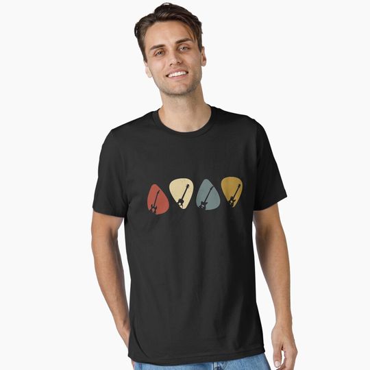 Discover Guitar Pick Gift For Guitarist Retro Vintage T-Shirt