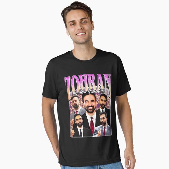 Discover Zohran for New York City  Vintage Style Political Essential T-Shirt