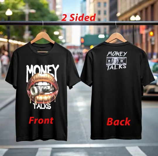 Discover MONEY TALKS T-shirt Player Cash Dollars $ Money Hustle Men's Tee