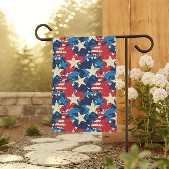 Discover Garden Banner, 4th of July Decor, American Flag Yard Flag, Summer Party Patriotic Banner, Independence Day Outdoor Sign, Fourth of July