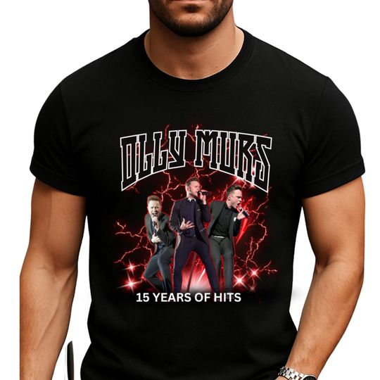 Discover Olly Murs 15 years of hits T Shirt, ,Live Concert Tshirt