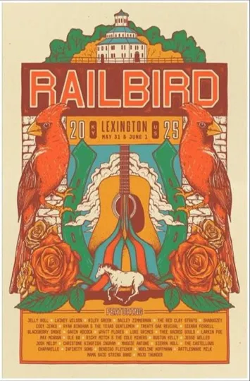 Discover Railbird Festival May 31 & June 1 2025 Lexington, KY Poster - Wall Decor