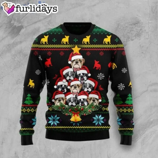 Discover French Bulldog Ugly Christmas Sweater Gift For Dog Lovers Christmas Outfits