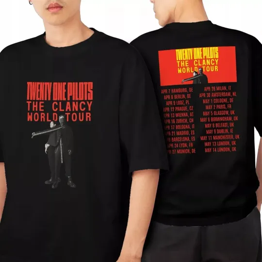 Discover Pilotss band Shirt The Clancy World Tour 2025 T-Shirt
