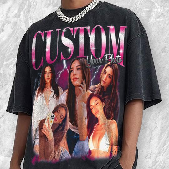 Discover ustom Photo Shirt With Girlfriend Face, Personalized Your Own Picture Wife Husband Tee, Bachelorette Surprise, Group Party T-Shirts