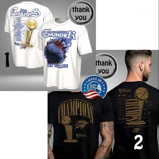 Discover OKC Thunder 2025 Finals Champs Celebration Parade T-Shirt