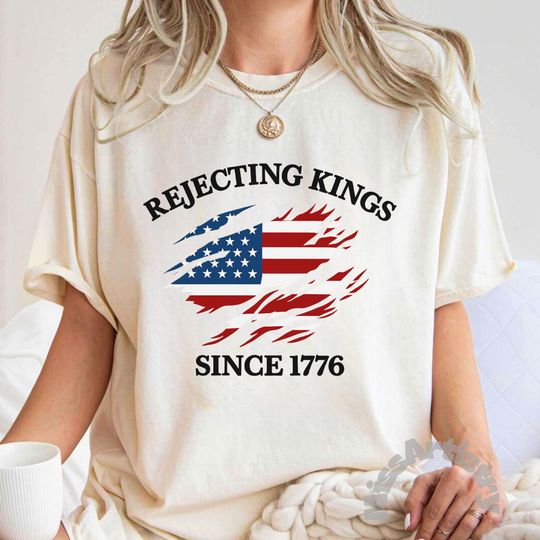 Discover No Kings In America Shirt, Rejecting Kings Shirt, Anti Trump Shirt, Resist Shirt