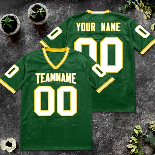 Discover Custom Football Jersey - Personalize with Your Name and Number, Sports Uniform Holiday Gifts for Men Women Kids Toddler Fan