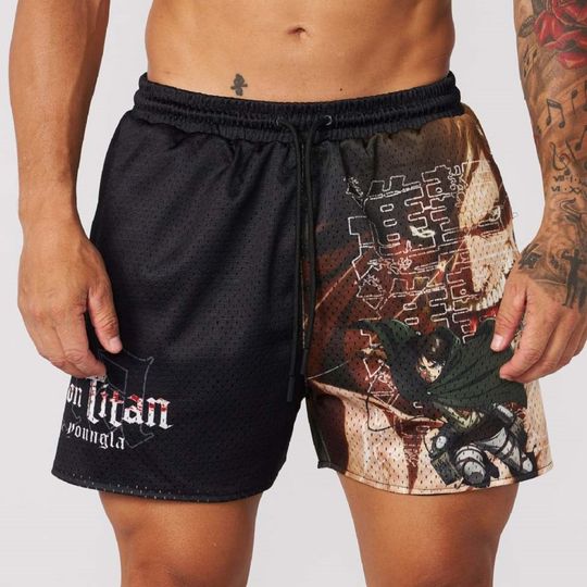 Discover 2024 American men's shorts cool anime pattern Shorts