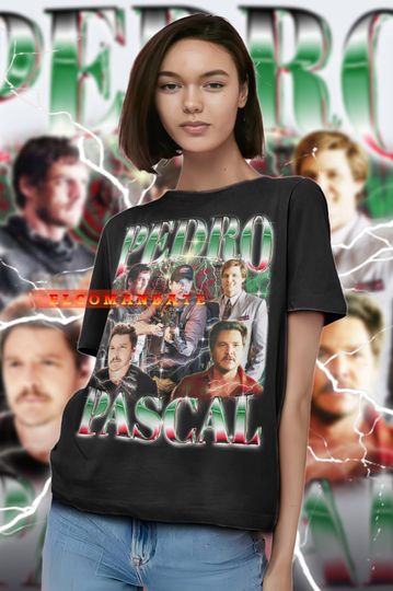 Discover PEDRO PASCAL Vintage Shirt, Pedro Pascal Homage Tshirt, Pedro Pascal Fan Tees