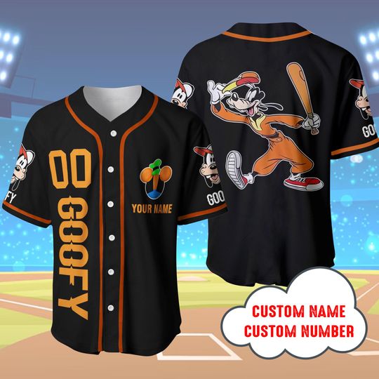 Discover Custom goofyy Black Baseball Jersey, Baseball Disneyyland Family Matching
