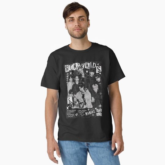 Discover Stray Kids 5-Star Comeback Poster T-Shirt – Kpop Boy Group Classic Tee