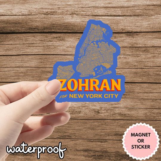 Discover Zohran Mamdani NYC Mayor Sticker Only,2025 Campaign Sticker