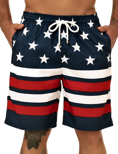 Discover American Flag Swimwear Shorts
