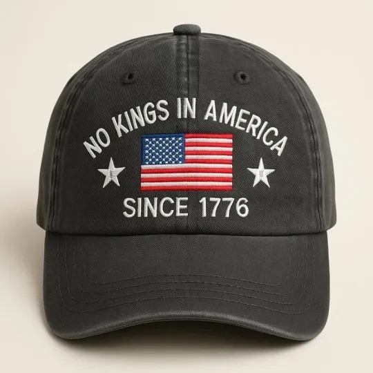 Discover No Kings In America Hat, Embroidered Hat Anti Trump
