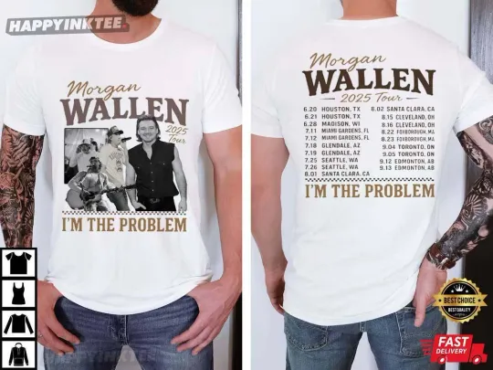 Discover Wallen Western Tour 2025 I’M The Problem T-Shirt